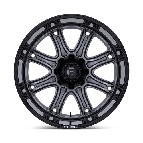 Fuel 1Pc Darkstar 20X9 +1 Matte Gunmetal W/ Black Lip