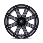 Fuel 1Pc Darkstar 24X12 -44 Matte Gunmetal W/ Black Lip