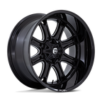 Fuel 1Pc Darkstar 22X10 +10 Gloss Black Milled