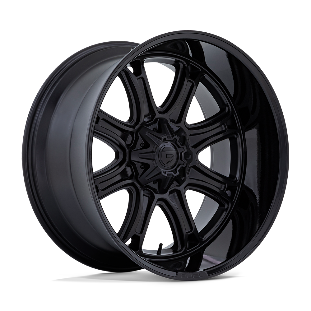 Fuel 1Pc Darkstar 22X10 +10 Matte Black W/ Gloss Black Lip