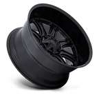 Fuel 1Pc Darkstar 20X9 +1 Matte Black W/ Gloss Black Lip