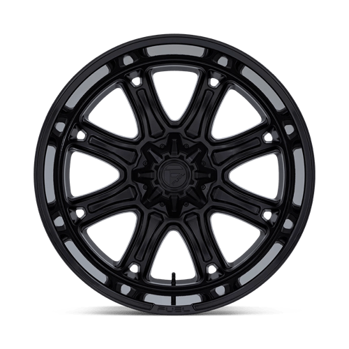 Fuel 1Pc Darkstar 22X10 +10 Matte Black W/ Gloss Black Lip