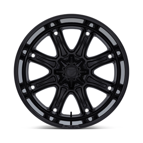 Fuel 1Pc Darkstar 22X10 +10 Matte Black W/ Gloss Black Lip