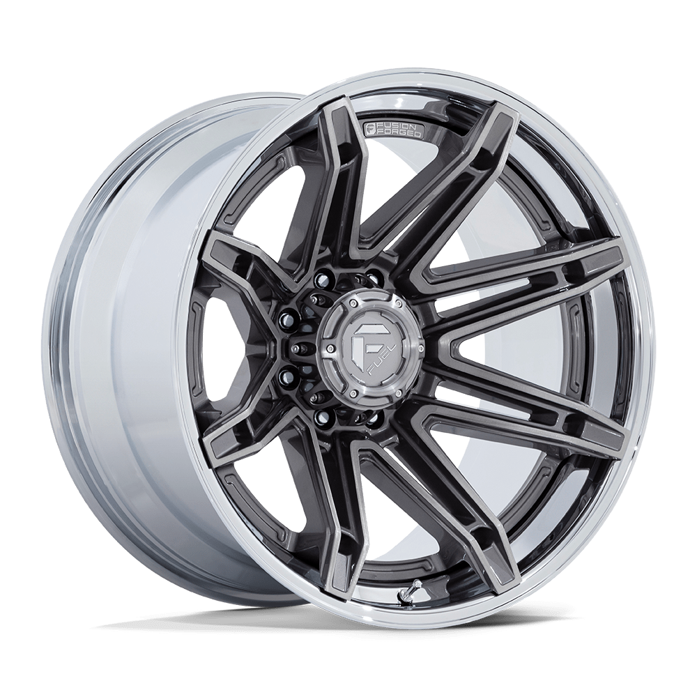 Fuel 1Pc Fc401 Brawl 20X10 -18 Platinum W/ Chrome Lip