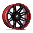 Fuel 1Pc Fc401 Brawl 22X10 -18 Matte Black W/ Candy Red Lip