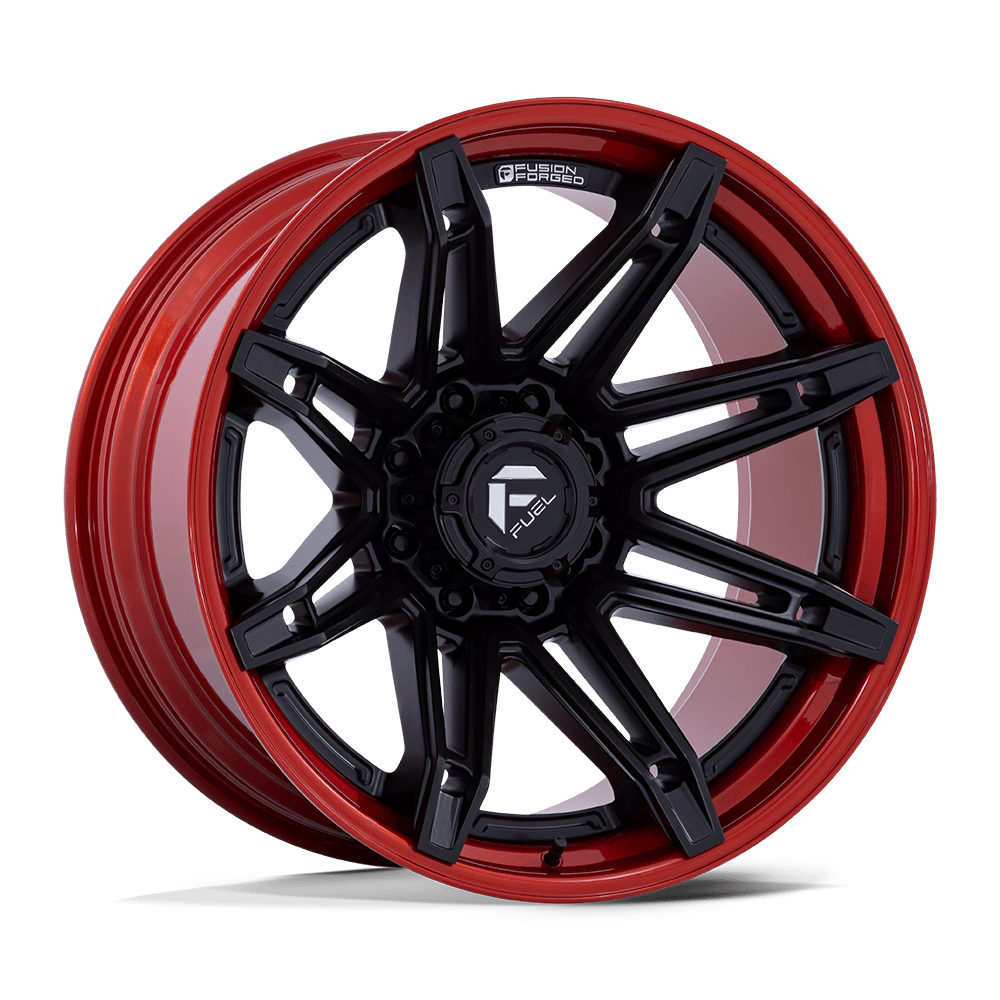 Fuel 1Pc Fc401 Brawl 24X12 -44 Matte Black W/ Candy Red Lip