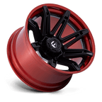 Fuel 1Pc Fc401 Brawl 22X10 -18 Matte Black W/ Candy Red Lip