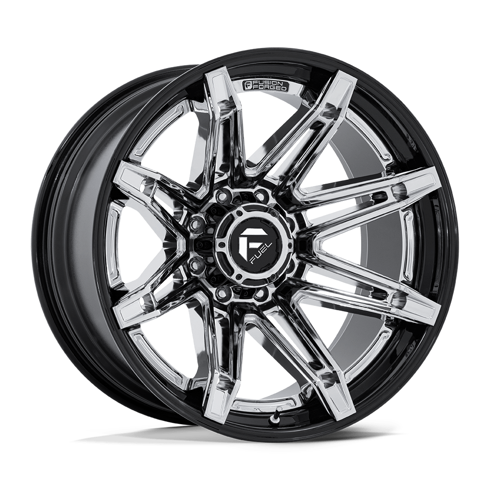 Fuel 1Pc Fc401 Brawl 24X12 -44 Chrome W/ Gloss Black Lip