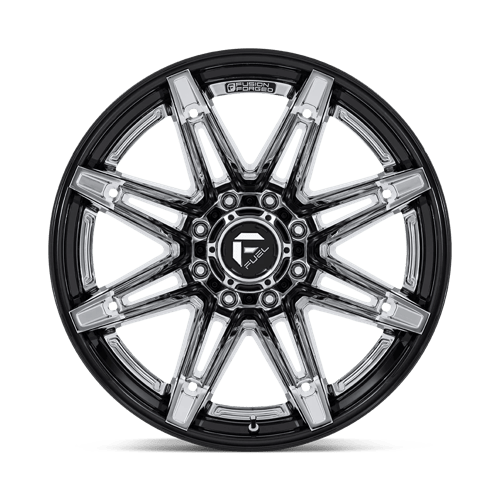 Fuel 1Pc Fc401 Brawl 24X12 -44 Chrome W/ Gloss Black Lip