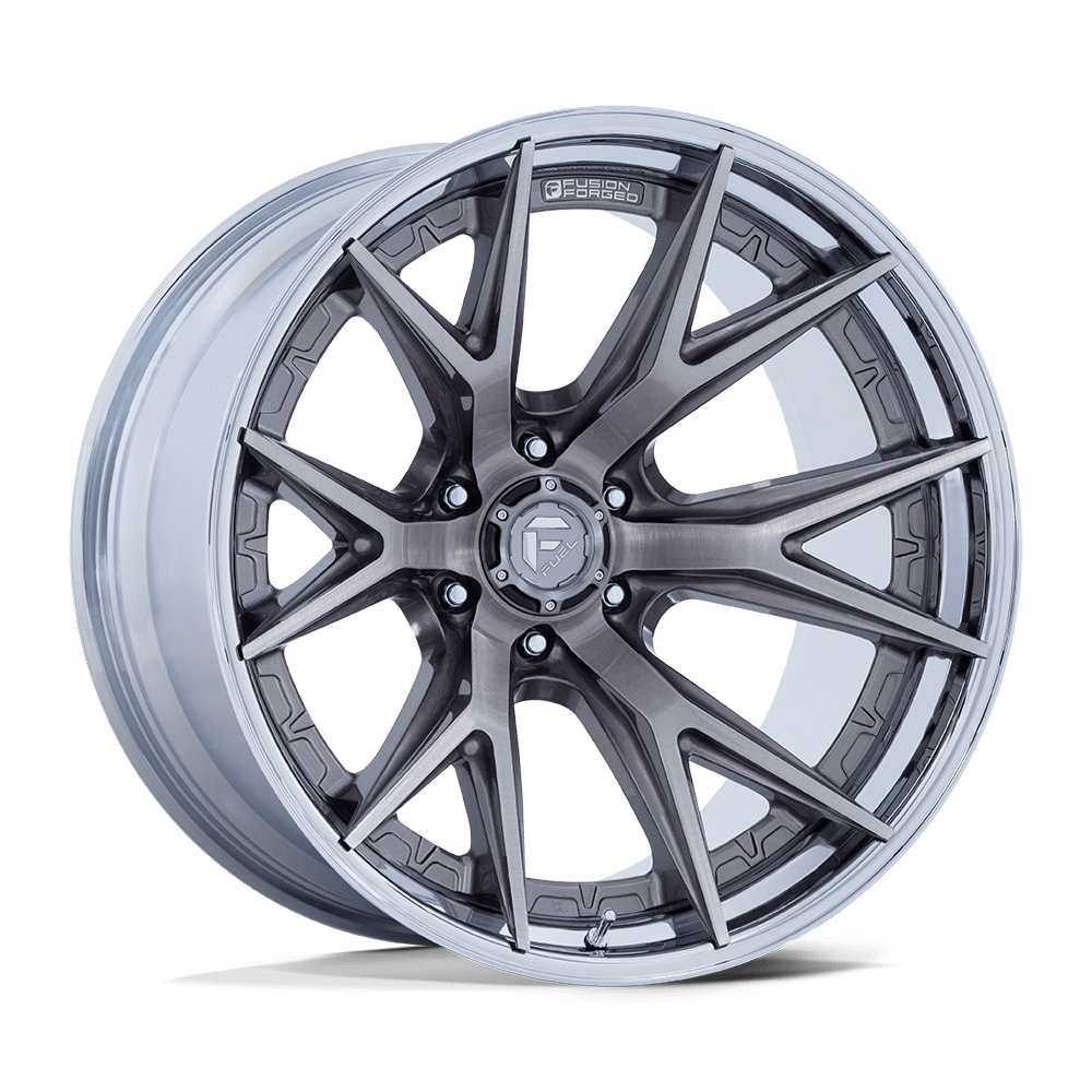 Fuel 1Pc Fc402 Catalyst 24X12 -44 Platinum W/ Chrome Lip