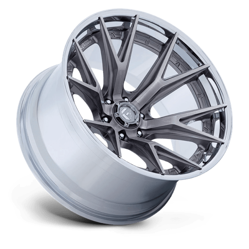 Fuel 1Pc Fc402 Catalyst 24X12 -44 Platinum W/ Chrome Lip