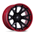 Fuel 1Pc Fc402 Catalyst 20X10 -18 Matte Black W/ Candy Red Lip