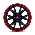 Fuel 1Pc Fc402 Catalyst 17X9 +1 Matte Black W/ Candy Red Lip