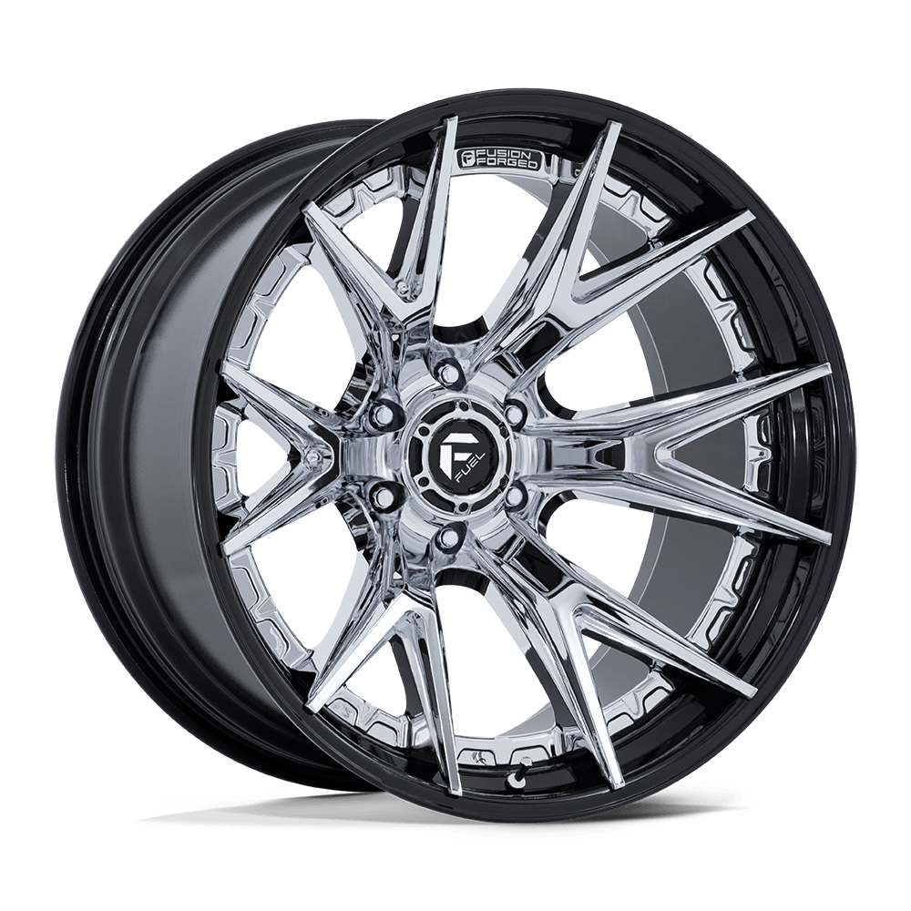 Fuel 1Pc Fc402 Catalyst 20X9 +20 Chrome W/ Gloss Black Lip