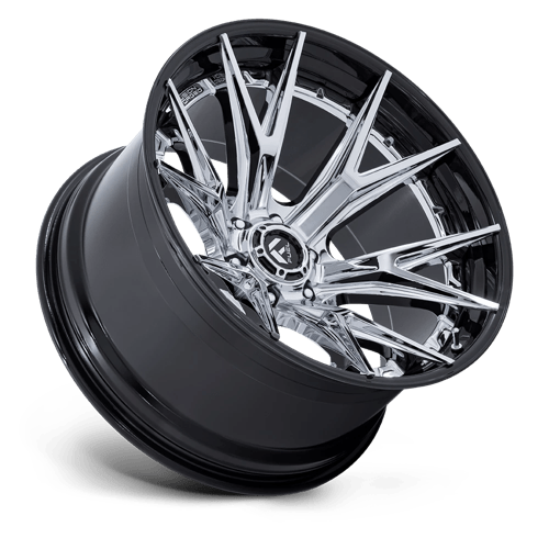 Fuel 1Pc Fc402 Catalyst 22X12 -44 Chrome W/ Gloss Black Lip