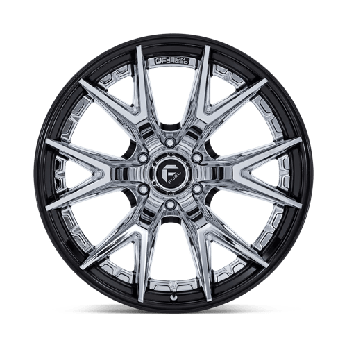 Fuel 1Pc Fc402 Catalyst 22X12 -44 Chrome W/ Gloss Black Lip