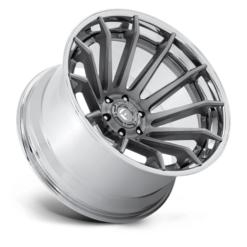 Fuel 1Pc Fc403 Burn 22X12 -44 Platinum W/ Chrome Lip