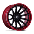 Fuel 1Pc Fc403 Burn 22X12 -44 Matte Black W/ Candy Red Lip