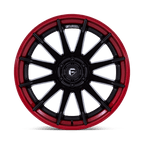 Fuel 1Pc Fc403 Burn 20X9 +1 Matte Black W/ Candy Red Lip