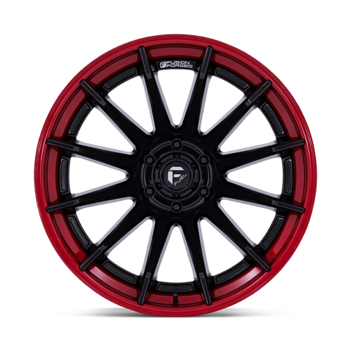 Fuel 1Pc Fc403 Burn 22X10 -18 Matte Black W/ Candy Red Lip