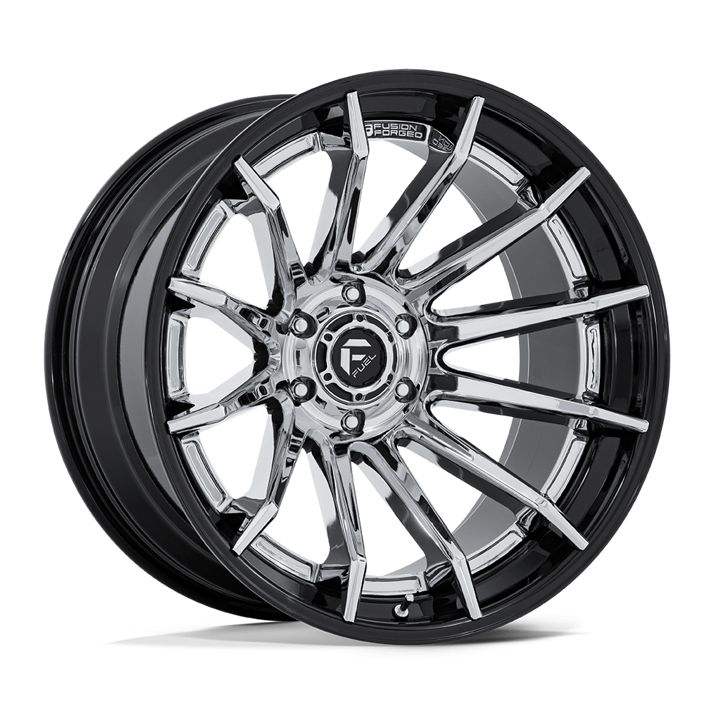 Fuel 1Pc Fc403 Burn 22X10 -18 Chrome W/ Gloss Black Lip