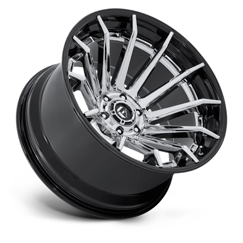 Fuel 1Pc Fc403 Burn 22X12 -44 Chrome W/ Gloss Black Lip