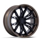 Fuel 1Pc Fc404 Mutiny 22X10 -18 Matte Black W Gloss Bronze Lip
