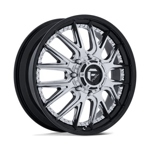 Fuel 1Pc D407 Catalyst Dually 20X8.25 +105 Chrome W/ Gloss Black Lip