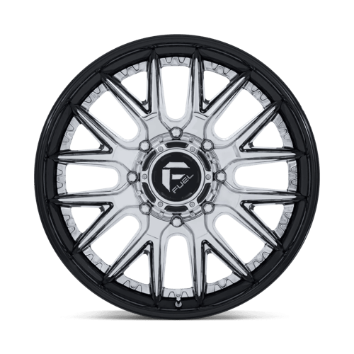Fuel 1Pc D407 Catalyst Dually 24X8.25 +105 Chrome W/ Gloss Black Lip