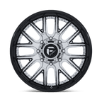 Fuel 1Pc D407 Catalyst Dually 20X8.25 +105 Chrome W/ Gloss Black Lip