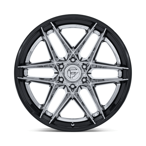 Fuel 1Pc Fc408 Flight 20X10 -18 Chrome W/ Gloss Black Lip