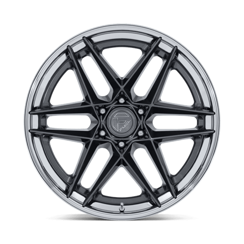 Fuel 1Pc Fc408 Flight 20X9 +1 Gloss Gunmetal W/ Chrome Lip