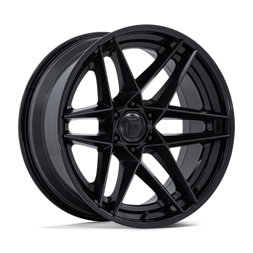 Fuel 1Pc Fc408 Flight 22X9.5 +20 Matte Black W/ Gloss Black Lip