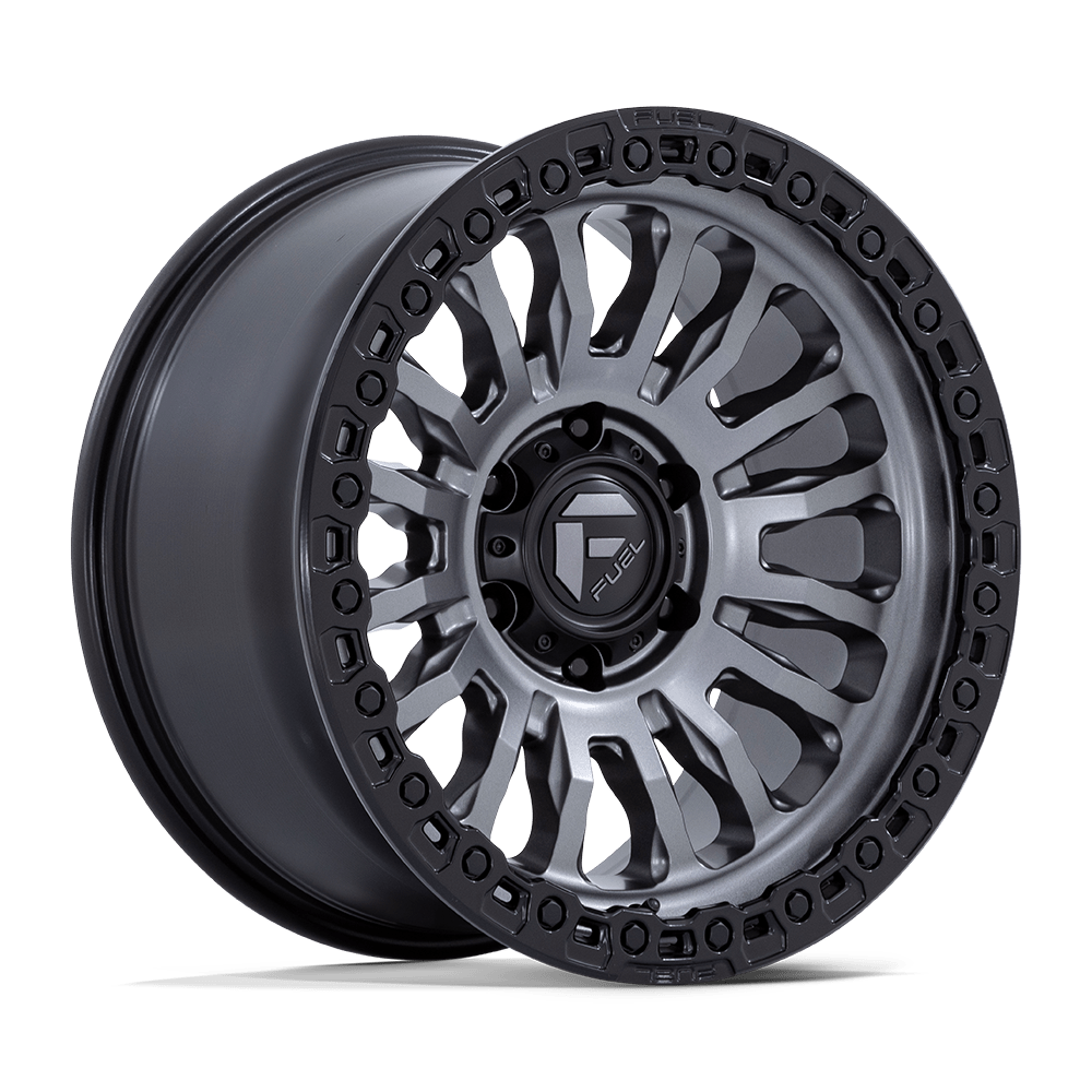 Fuel 1Pc Fc857 Rincon 20X9 +1 Matte Gunmetal W/ M-Black Lip