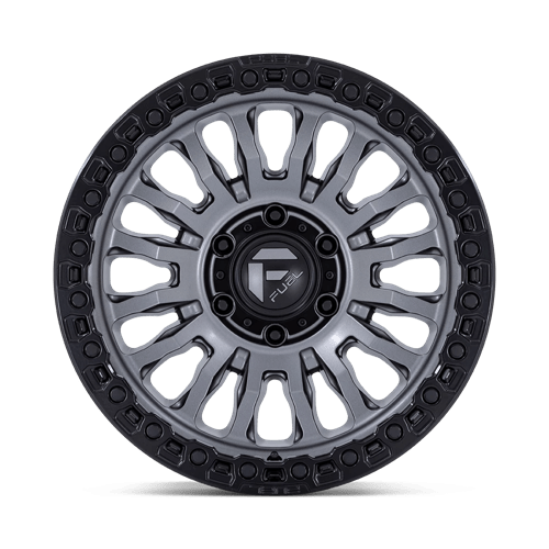 Fuel 1Pc Fc857 Rincon 20X9 +20 Matte Gunmetal W/ M-Black Lip
