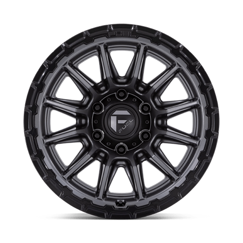 Fuel 1Pc Fc866 Piston 17X8.5 +25 Matte Gunmetal Gloss Black Lip