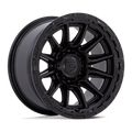 Fuel 1Pc Fc866 Piston 17X8.5 +25 Blackout W/ Gloss Black Lip
