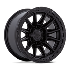 Fuel 1Pc Fc866 Piston 17X8.5 +25 Blackout W/ Gloss Black Lip