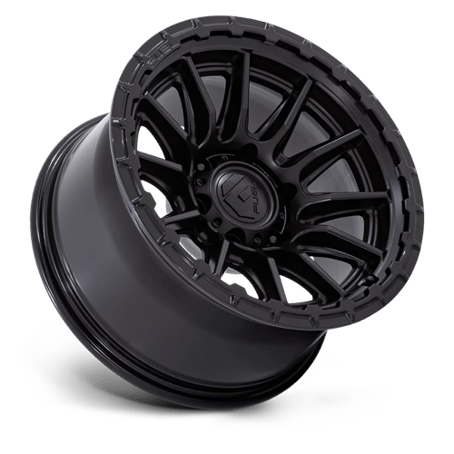 Fuel 1Pc Fc866 Piston 17X8.5 +25 Blackout W/ Gloss Black Lip