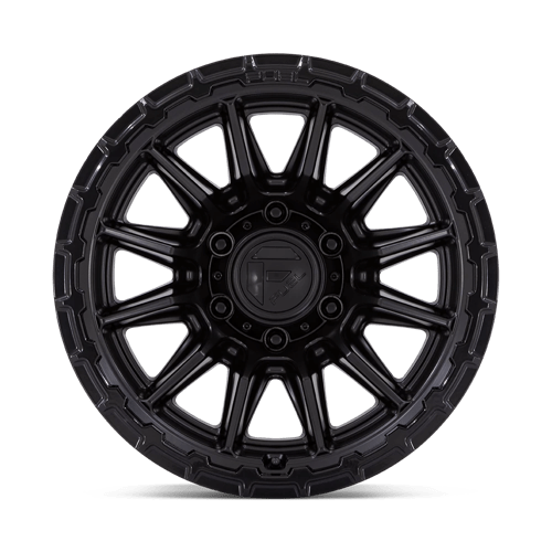 Fuel 1Pc Fc866 Piston 17X8.5 +25 Blackout W/ Gloss Black Lip