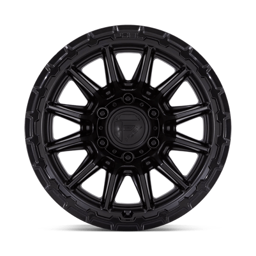Fuel 1Pc Fc866 Piston 22X9.5 +20 Blackout W/ Gloss Black Lip