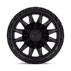 Fuel 1Pc Fc866 Piston 20X10 -18 Blackout W/ Gloss Black Lip