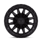 Fuel 1Pc Fc866 Piston 17X9 -12 Blackout W/ Gloss Black Lip