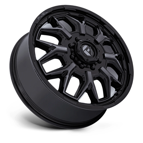 Fuel 1Pc D875 Flux Dually 20X8.25 -201 Gloss Black Brush Fc Gray Dddt