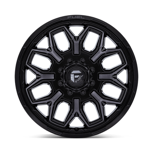 Fuel 1Pc D875 Flux Dually 20X8.25 -201 Gloss Black Brush Fc Gray Dddt