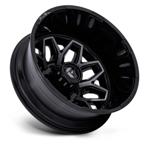 Fuel 1Pc D875 Flux Dually 20X8.25 -227 Gloss Black Brush Fc Gray Dddt