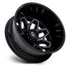 Fuel 1Pc D875 Flux Dually 20X8.25 -227 Gloss Black Brush Fc Gray Dddt