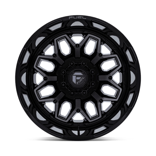 Fuel 1Pc D875 Flux Dually 22X8.25 -201 Gloss Black Brush Fc Gray Dddt