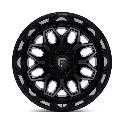 Fuel 1Pc D875 Flux Dually 22X8.25 -227 Gloss Black Brush Fc Gray Dddt