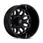 Fuel 1Pc D875 Flux Dually 22X8.25 -246 Gloss Black Brush Fc Gray Dddt